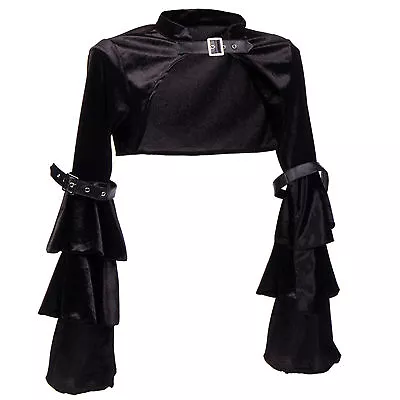 Burlesque Gothic Black Steampunk Shrug Bolero Jacket Costume Accessory • $25.68