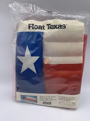 1983 Excite Inc Vintage Float Texas Flag Inflatable Air Mattress 75”x30” • $79