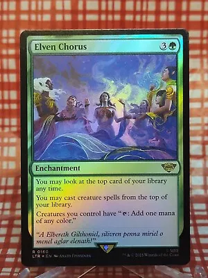 MTG Elven Chorus (160/883) The Lord Of The Rings Tales Of Middle-earth NM FOIL • $4.99