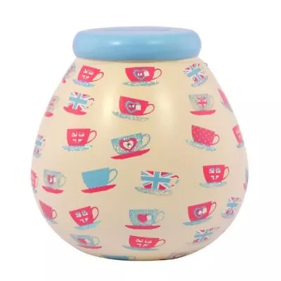 Pot Of Dreams Ceramic Money Box Union Jack Tea Cups • £12.99