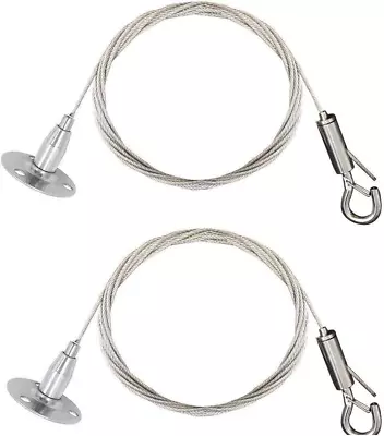 2M Adjustable Hanging Wires Kit 1.5Mm Heavy Duty Mirror Hanging Wire With Hook W • $21.66