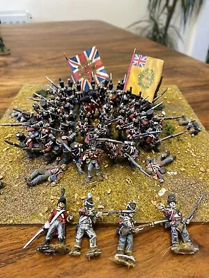 28mm WARGAMING ROLE PLAY METAL SOLDIERS PAINTED BRITISH SQUARE AT WATERLOO LOT 1 • $75.78