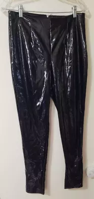 Fashion Nova Vinyl Skinny  Black  Pants  Size L • $16