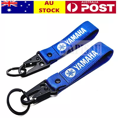 YAMAHA BLUE MotoGP Keyring Motorcycle Bike Keychain W/ Wrist Strap Car Gift AU • $11.99