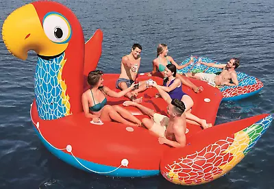 Bestway H2OGO! 6-Person Giant Parrot Inflatable Party Island Float • $349.99