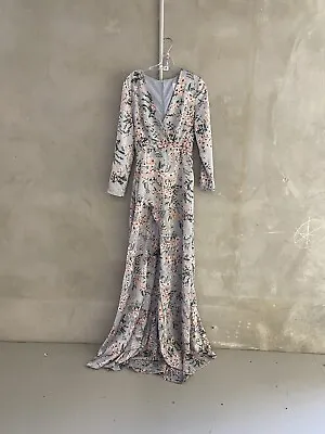 Elle Zeitoune Luxe Fontaine Long Sleeve Dress Sz 8 E83 • $182