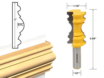 2  Chair Rail Molding Router Bit - 1/2  Shank - Yonico 16121 • $28.95