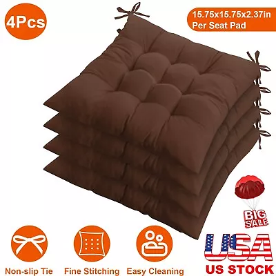 4Pcs Comfortable Chair Cushion Pads Pillow Soft Chair Seat Cushion Home Patio • $24.91