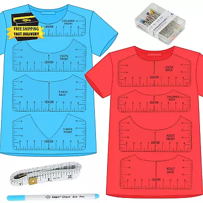 11 Pcs Tshirt Ruler T-Shirt Alignment Guide Tool Tshirt Ruler Guide T Shirt Rul • $8.95