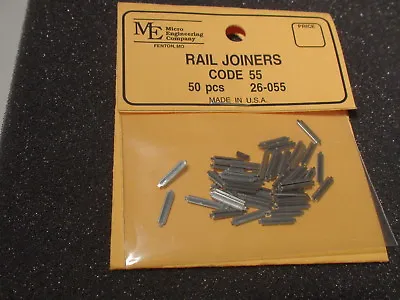 Micro Engineering #26-055 Rail Joiners Ho Code 55 - 50pcs Bigdiscounttrains • $12.49