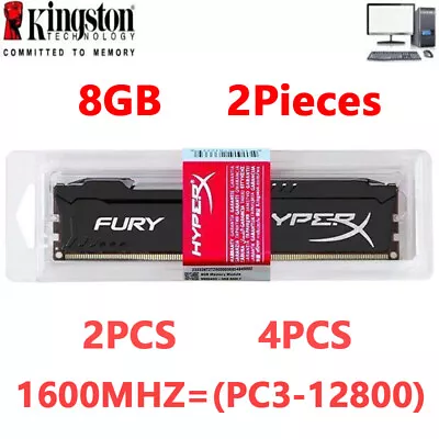 HyperX FURY DDR3 16GB 32GB 1600MHz  PC3-12800 Desktop RAM Memory DIMM 240pins  • £23.94