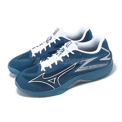 Mizuno Thunder Blade Z Blue White Men Unisex Volleyball Sports Shoes V1GA2370-22 • $89.99