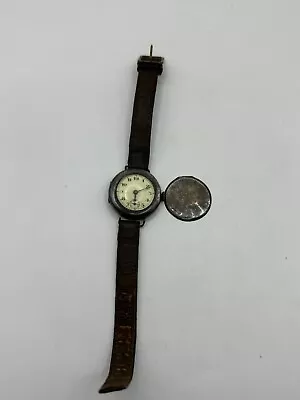 Vintage Sterling Silver 925 Wristwatch JW Marking Untested For Parts / Repair • £0.99