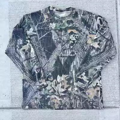 Vintage Camo Long Sleeve Mockneck Shirt Size Large • $30