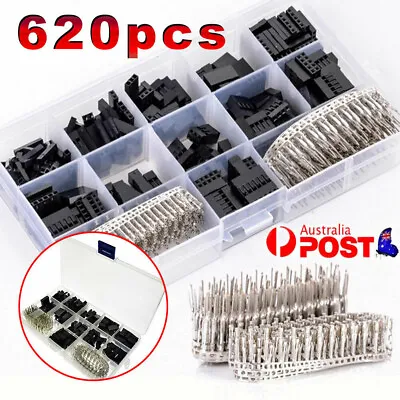 $17.85 • Buy 620x Male Jumper Pin Dupont Pin Crimp Wire Housing Kit Header Female Connector