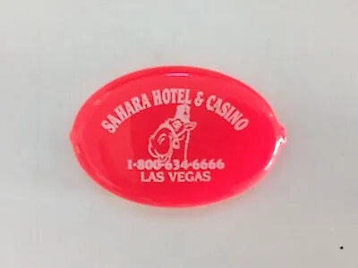 RARE Vtg Sahara Hotel & Casino Las Vegas Nevada Neon Pink Coin Purse Souvenir • $2.99