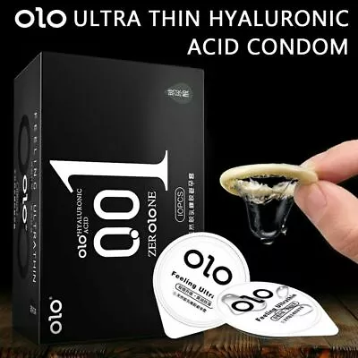 AirThin ZeroOne 10pcs Ultra Super Thin Smooth 0.01mm Condoms Slim Ice Hot Delay • $12.99