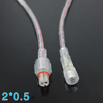 2*0.5mm² 2Pin Transparent Waterproof Male Female Connector Plug Cable AC/DC • $1.64