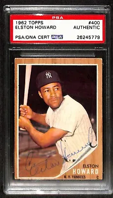 1962 Topps #400 Elston Howard Signed Autographed Card PSA/DNA (Grad Collection) • $359.99