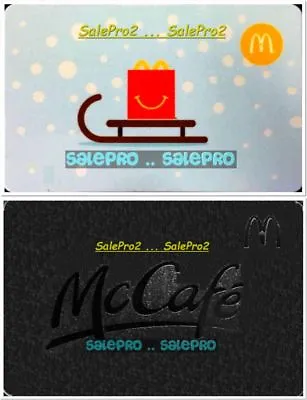 2x McDONALD CELEBRATE McCAFE ICE SKATING HOCKEY SLED COLLECTIBLE GIFT CARD LOT • $5.06