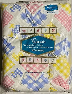 VTG Wamsutta Barclay-Freitag Quilted Cotton Blend 3-WAY Baby Comforter 35 X 44  • $29.99