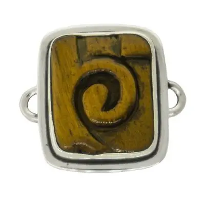 Tabra Jewelry 925 Sterling Silver Tiger Eye Connector Charm From Esme's Vault • $206.40