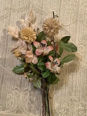 24-112🌟Vintage 1940s Millinery Hat Nice Lot Stems Silk &Velvet Mixed Flowers #2 • $14.27