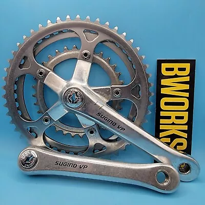 Sugino VP Triple Square Taper Crankset Vintage MTB 165mm 50/44/32t Alloy   C24 • $40