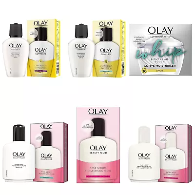 Olay Beauty Fluid Face And Body Moisturiser & Lotion Choose Your Type • £8.25