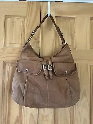 JCrew Brown  Cognac  Bronwyn Hobo Bag GUC Leather • $29