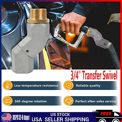 3/4  Fuel Hose Swivel 360° Rotating Connector For Fuel SwivelFuel Transfer Hose • $17.99