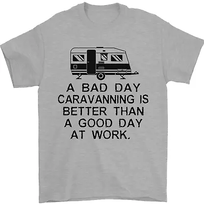 A Bad Day Caravanning Caravan Funny Mens T-Shirt 100% Cotton • £8.49