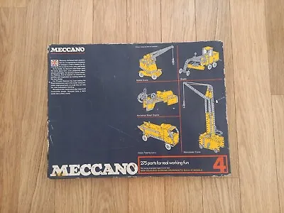 £29.95 • Buy Meccano Set 4 1970s Boxed Complete With Manual