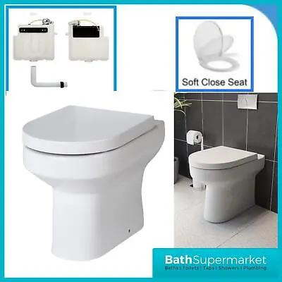 £129.95 • Buy BTW Back To Wall Toilet WC Pan Soft Close Seat Concealed Cistern Floor Fix Kit