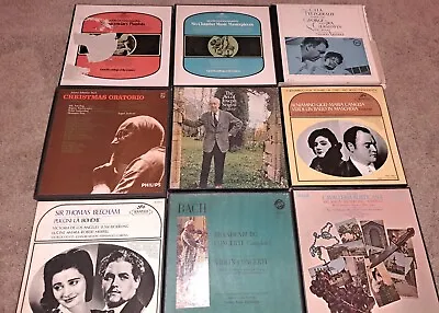 Vintage Classical Vinyl Record Box Set Lot Of 9  Puccini Bach Verdi  • $29.99