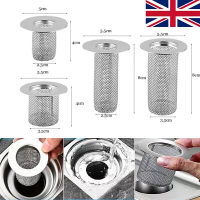 Floor Drain Filter Hair Catcher Shower Sink Mesh Basket Strainer Draining UK • £5.25