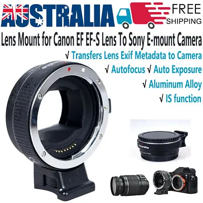 $90.24 • Buy Commlite Auto Focus Lens Adapter For Canon EF EF-S To Sony E A7 A7R S A6600