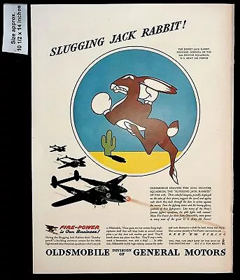 1943 Oldsmobile GM Jack Rabbit Fighter Planes Military Vintage Print Ad 37934 • $9.97