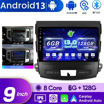 For Mitsubishi Outlander 06-12 Android 13 Car Stereo Navigation GPS CarPlay 128G • $239.99