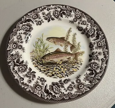 Spode Woodland 8” Salad Plate - Rainbow Trout • £10