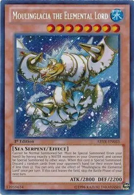 Moulinglacia The Elemental Lord ABYR-EN035 Secret Rare 1st Edition US Print • $13.68