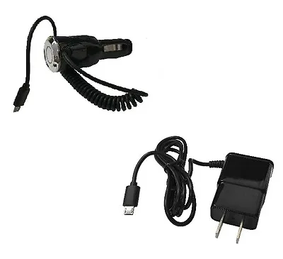 2 AMP Car Charger + Wall Home AC Charger For Motorola Luge Droid RAZR M XT907 • $14.98