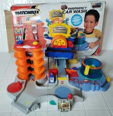 Vintage Matchbox Emergency Car Wash Play Set With Working Motor Not 100% Complet • $80.96