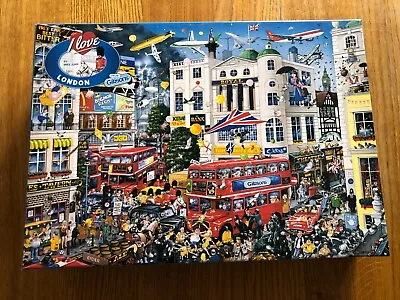 Gibsons Jigsaw Puzzle  I Love London  Mike Jupp 1000 Pcs New & Sealed • £14.95