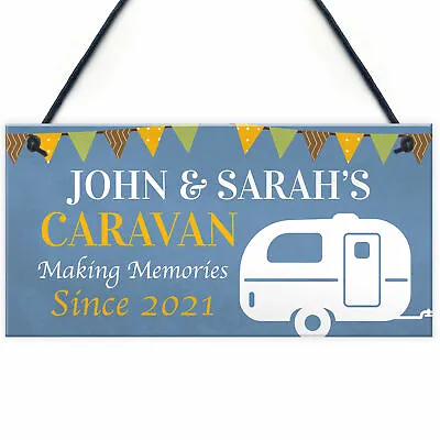 Novelty Caravan Sign Hanging Door Plaque Personalised Caravan Accessories • £5.99