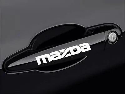 MAZDA 3 5 6 CX7 RX7 RX8 Miata Door Handle Decal Sticker Emblem Logo WHITE Pair • $9.99