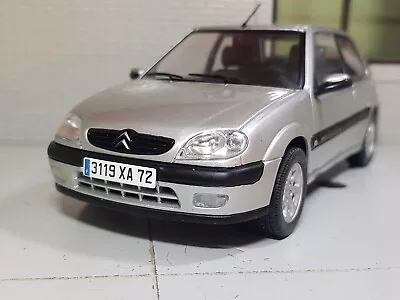 Citroen Saxo VTS Silver 2000 16v 1.6 G LGB 1:24 Diecast Scale Model Car Altaya • £34.95