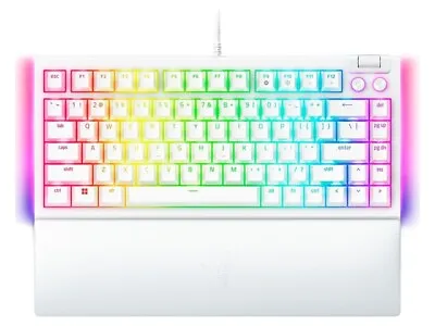 Razer Blackwidow V4 75% Mechanical Gaming Keyboard - White - Orange Switch • $319