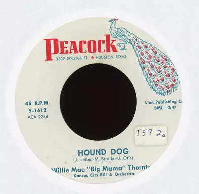 R&B Blues 45 Willie Mae Big Mama Thornton Hound Dog / Rock A Bye Baby On Peacock • $105.99