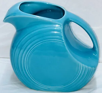 Vintage FIESTA TURQUOISE  7 1/2  DISC WATER PITCHER • $72